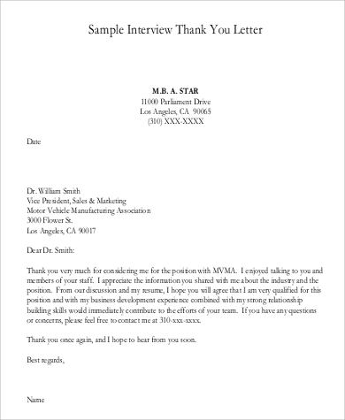 Sample Formal Thank You Letter 9 Examples In Word Pdf
