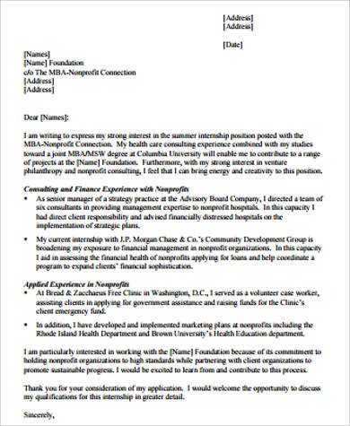 Sample Consulting Cover Letter - 8+ Examples in Word, PDF