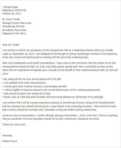 Free 5 Sample Salary Negotiation Letter Templates In Ms Word