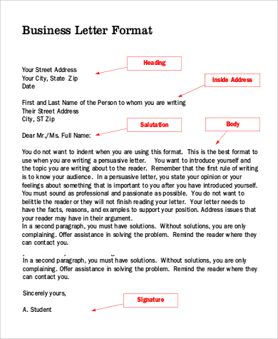 FREE 9+ Standard Business Letter Formats in MS Word | PDF