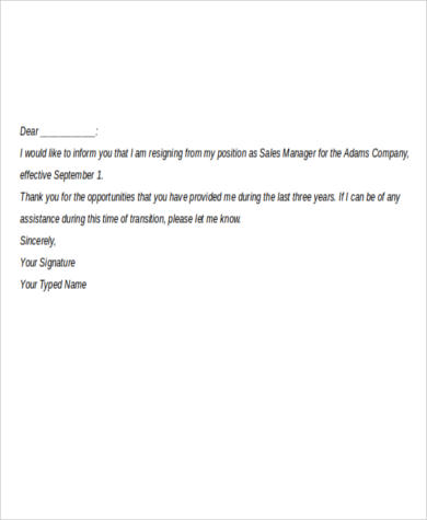 Two Week Notice Template Letter from images.sampletemplates.com
