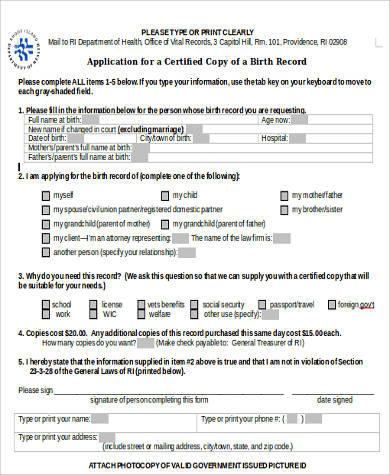 sample birth certificate in word