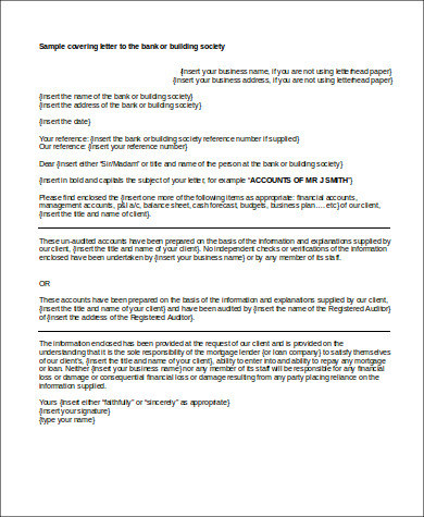 business plan cover letter to bank