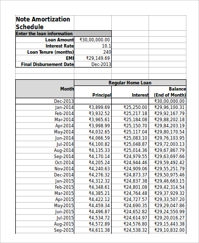 Free 11 Sample Amortization Schedules In Excel