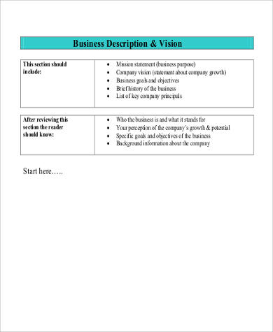 format of a business plan for a new business