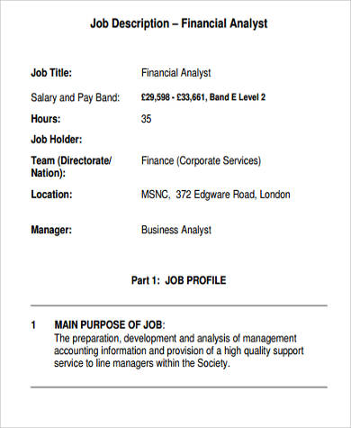 financial research analyst job description