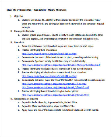 music theory lesson plan pdf