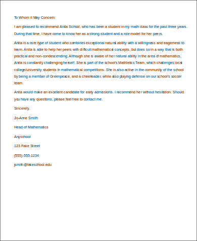Sample Recommendation Letter For College Admission From Friend from images.sampletemplates.com