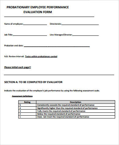 example of performance self evaluation form