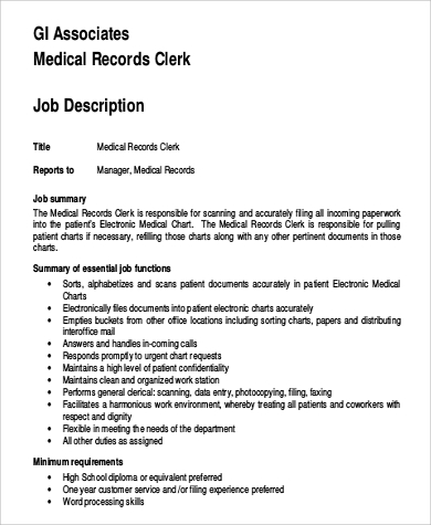 Medical Records Clerk Jobs Glassdoor