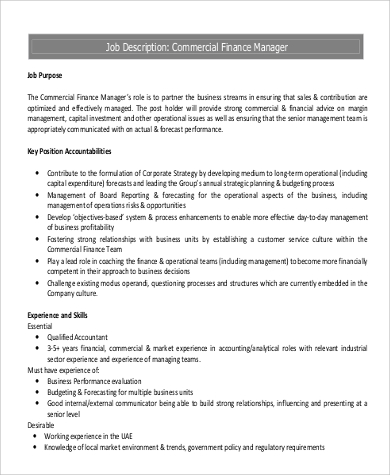 Business Finance Manager Job Description / Textile Finance Manager Job Description and Responsibility ... : The finance assistant position is usually found in the accounting departments of organizations or banks, and someone in this role will typically have more.