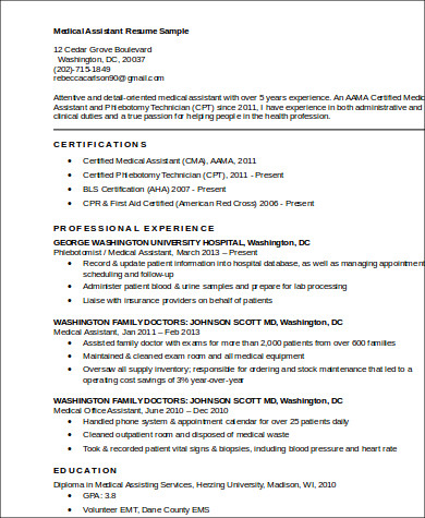sample professional medical assistant resume1