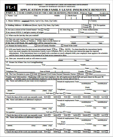 family medical leave act application form