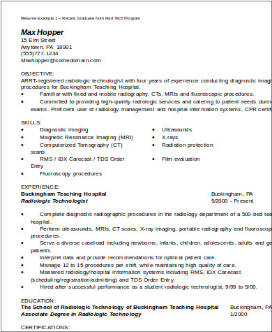 FREE 8+ Sample Medical Technologist Resume Templates in MS Word | PDF