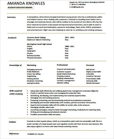 Sample Senior Executive Resume - 8+ Examples in PDF