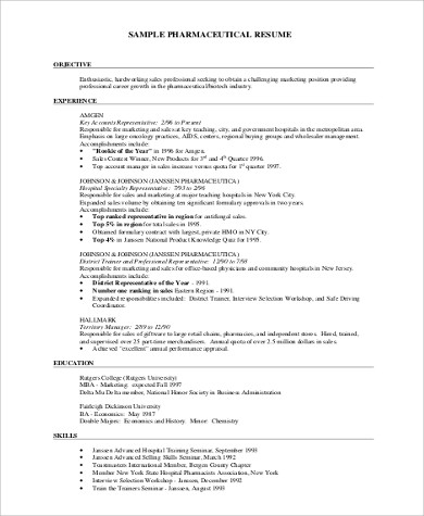 experienced pharmaceutical sales resume pdf1