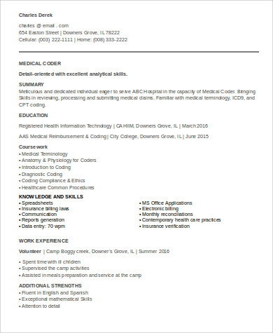 FREE 6+ Sample Entry-Level Medical Resume Templates in MS Word | PDF