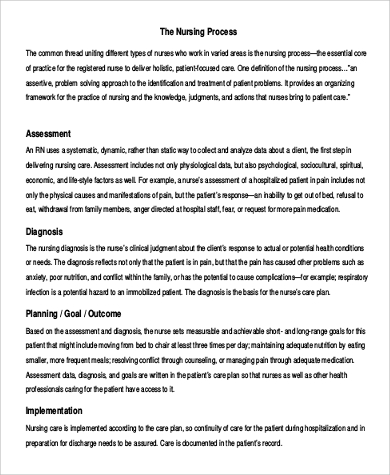 nursing assessment care plan