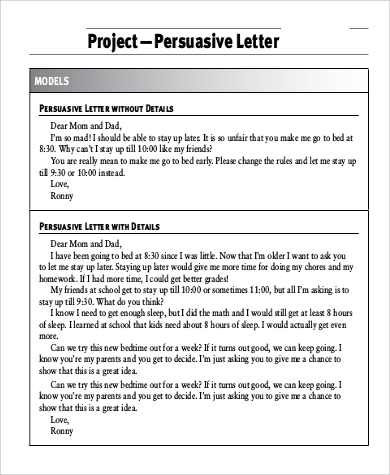 Persuasive Letter Example - 7+ Samples in Word, PDF