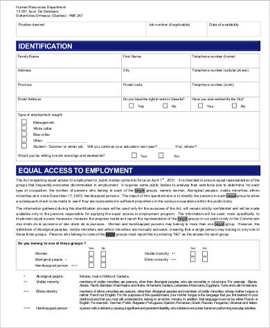 simple target job application form