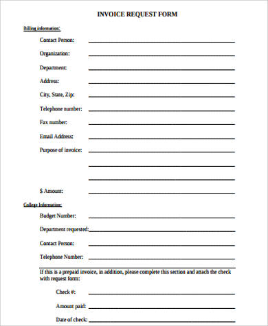 invoice request form pdf