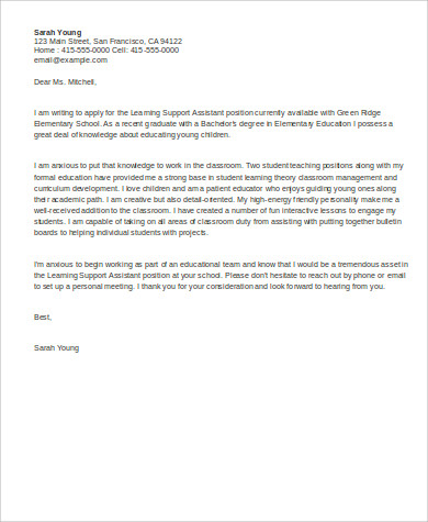 FREE 6+ Sample Education Cover Letter Templates in MS Word ...