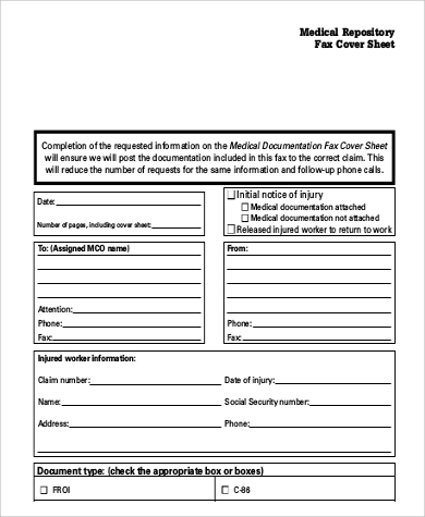 medical repository fax cover sheet in pdf