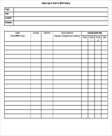 blank sign in sheet doc
