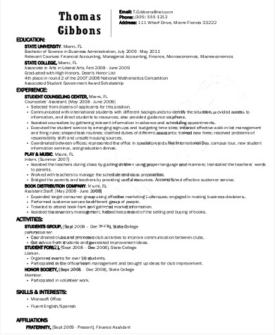 how to write resume with internship experience