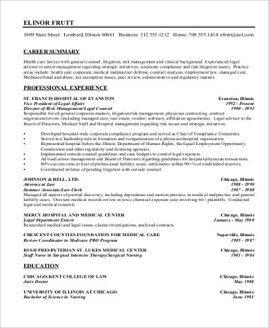 professional resume services lawyer