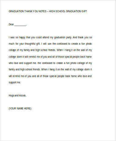 graduation thank you note