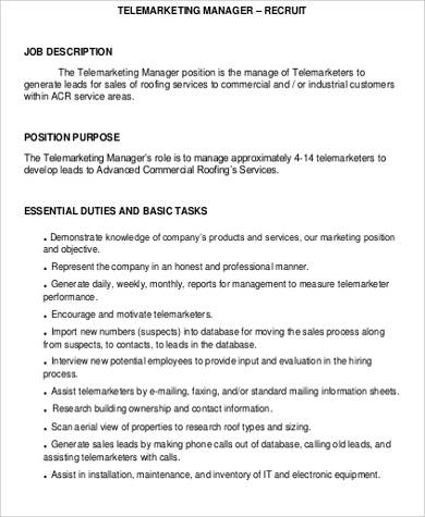 call center operations manager job description