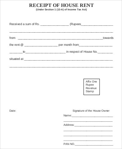 free 7 house rent receipt samples in ms word pdf