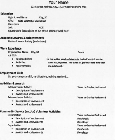 resume application format1