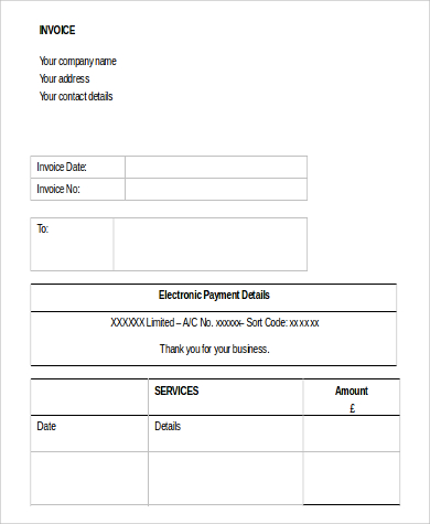 free 9 invoice samples in pdf ms word