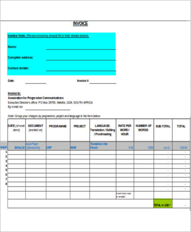 FREE 9+ Sample Excel Invoice Templates in Excel