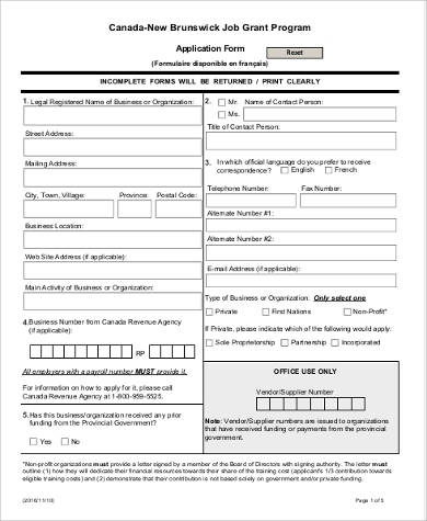 application job printable free form sample Form Job  PDF PDF 9  Sample Application Examples in in