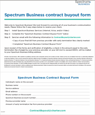 business contract buyout form