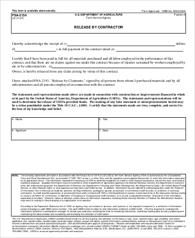 contractor receipt sample