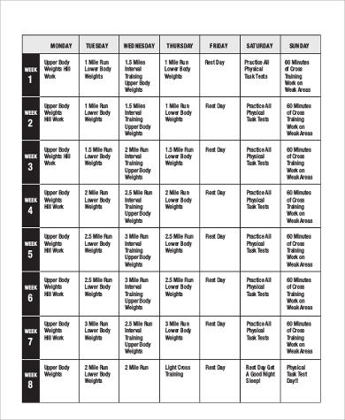 Workout Planning Template from images.sampletemplates.com