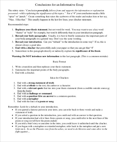 how to write a conclusion for a essay z pdf