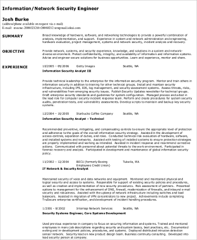 Free 9 Sample Network Engineer Resume Templates In Ms Word Pdf