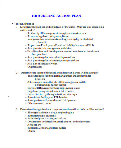 hr auditing action plan