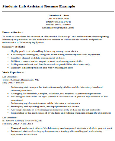 Free 9 Sample Teaching Assistant Resume Templates In Ms Word Pdf