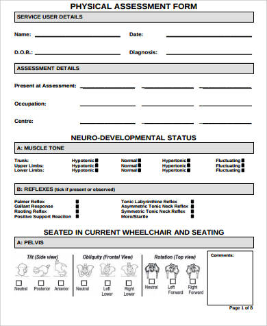 physical assessment form pdf