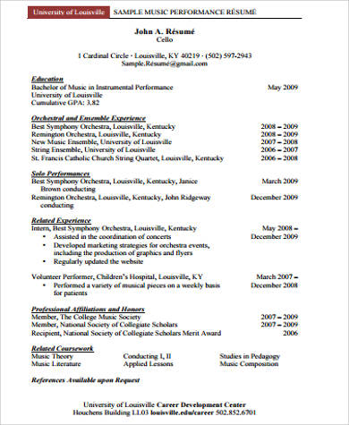 performance resume template download microsoft word