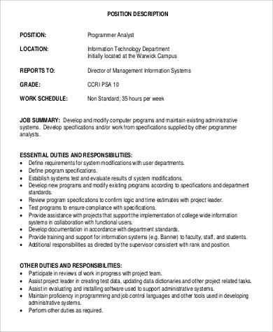 job computer programmer analyst