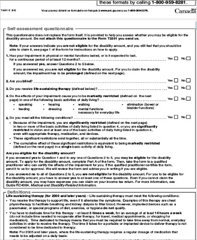 disability tax credit application form
