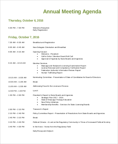 annual meeting agenda in pdf