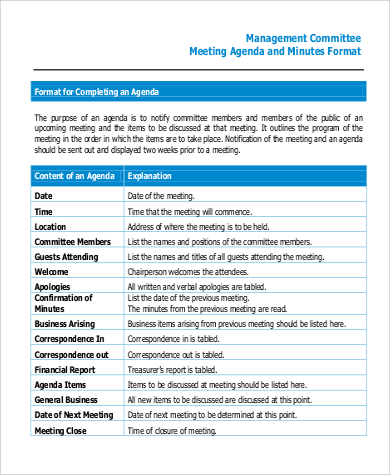 meeting minutes agenda format in pdf